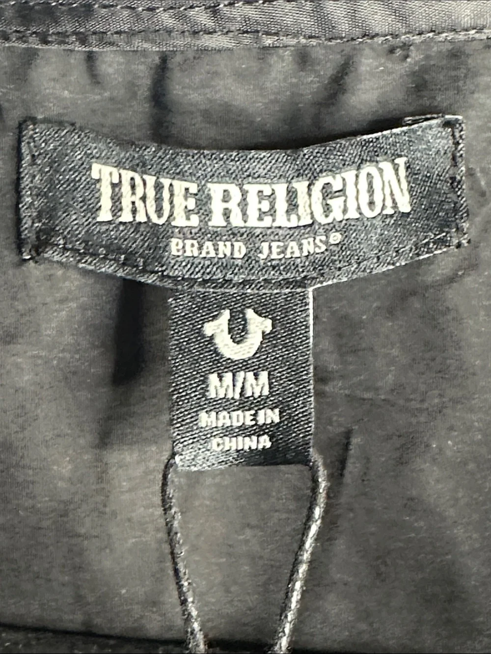 True Religion Black Hooded Windbreaker with Red Accents size M new